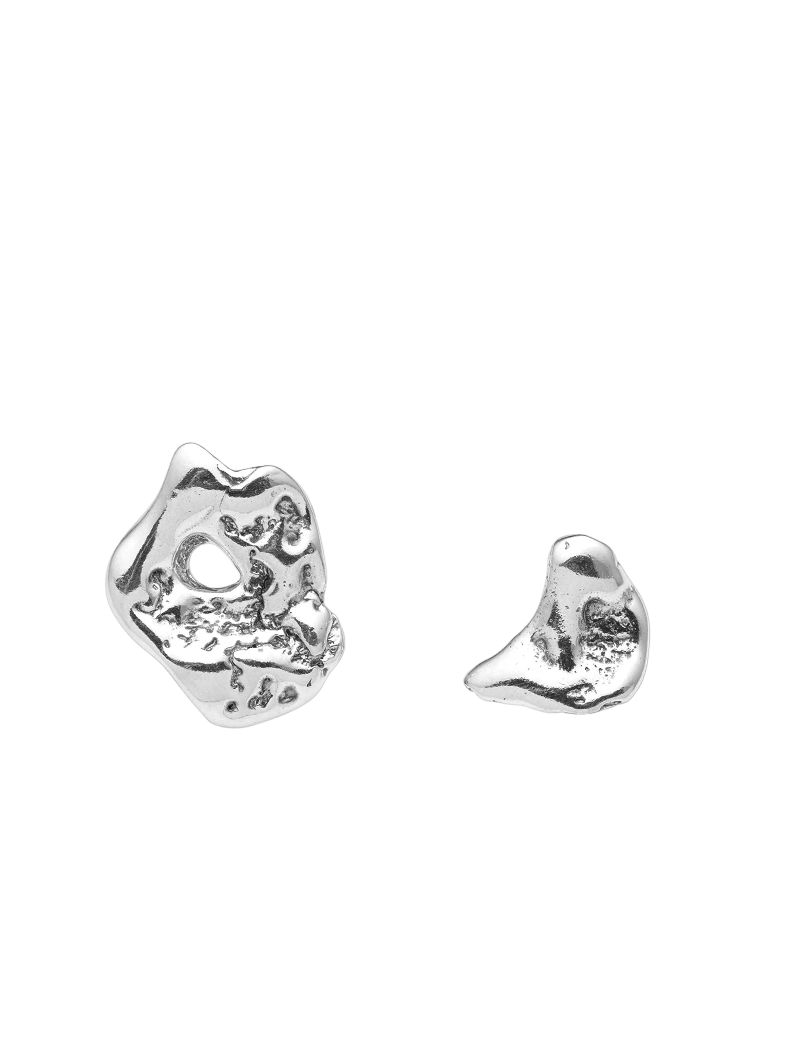 Talisman small moon earrings silver
